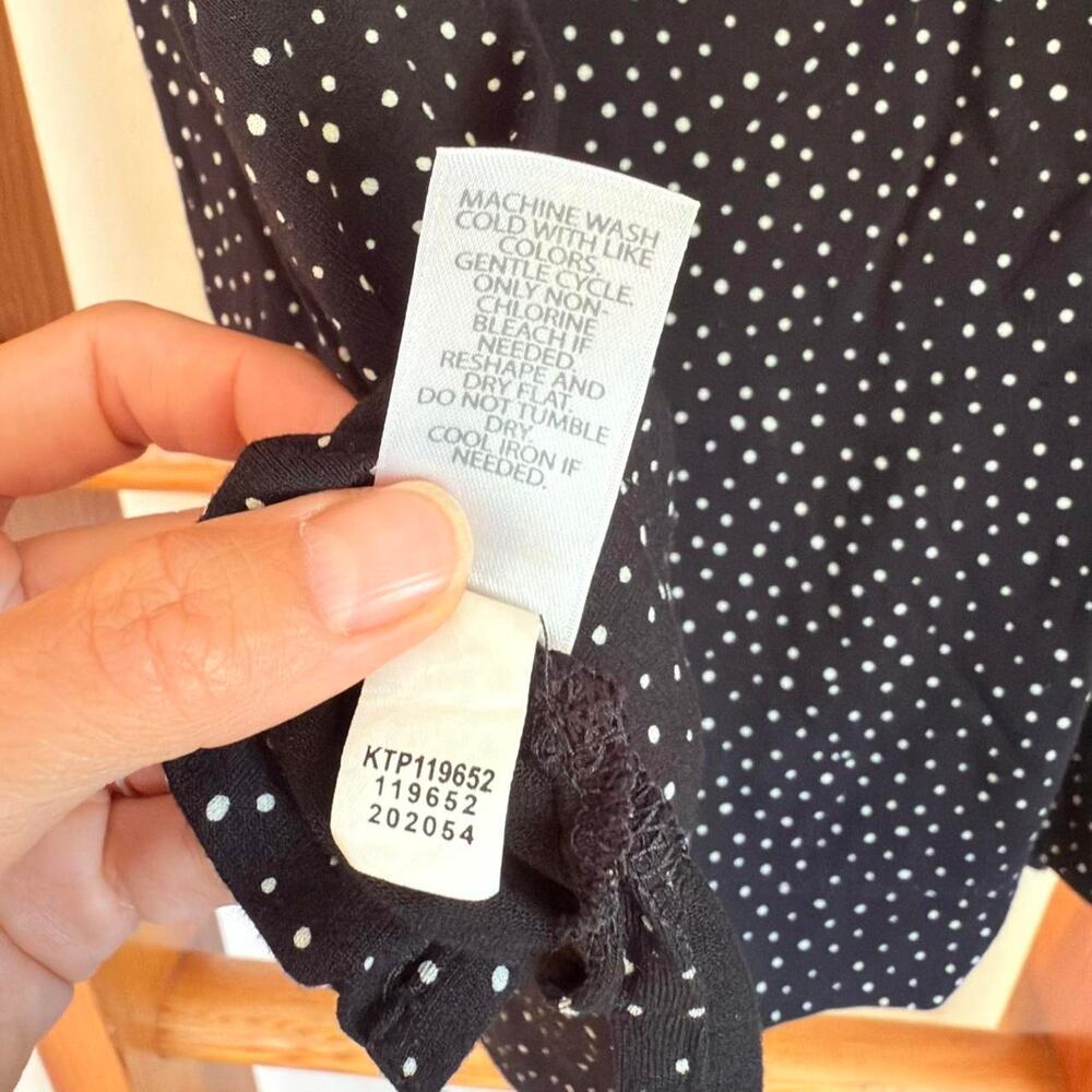 J. Jill Black and White Polka Dot Tank Top XSP - Picture 5 of 5